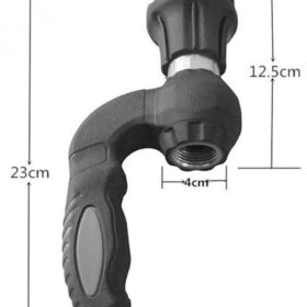 High-Pressure Fireman Style Hose Nozzle - Heavy Duty Metal Water Sprayer for Car Wash, Garden Watering, and Pet Cleaning