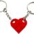 Interlocking Heart Keychains | Mix & Match Colors | As Seen On TikTok | 2-Piece Set from Real Building Bricks | Perfect Friendship & Couples Gift