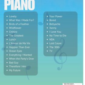 Billie Eilish Piano Songbook 2025: Easy to Intermediate Arrangements for 22 Trending Hits
