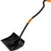 Ergonomic Snow Shovel with 18" Heavy-Duty Blade | Effortless Snow Removal for Driveways & Walkways | 58" Lightweight Aluminum Handle for Less Back Strain