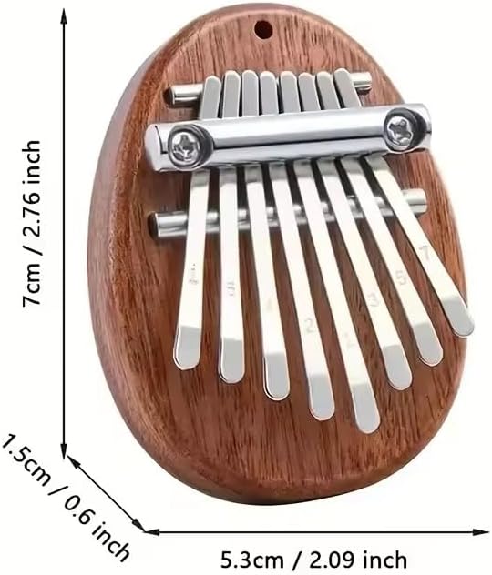 Portable 8-Key Mini Wood Kalimba Thumb Piano - Handheld Mbira Marimba with Protective Box & Tuning Hammer, Ideal Musical Gift for Beginners & Kids