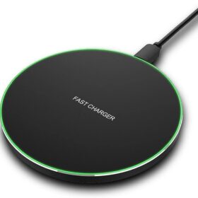 FDGAO 20W Max Fast Wireless Charger - Ultra-Slim Charging Pad Compatible with iPhone 17/16/15/14/13/12, Samsung Galaxy S25/S24/S23 Series, AirPods, and More Qi-Enabled Devices