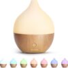 SALKING 100ml Essential Oil Diffuser – Ultrasonic Cool Mist Humidifier with Auto Shut-Off & Ambient Warm Light for Home & Office