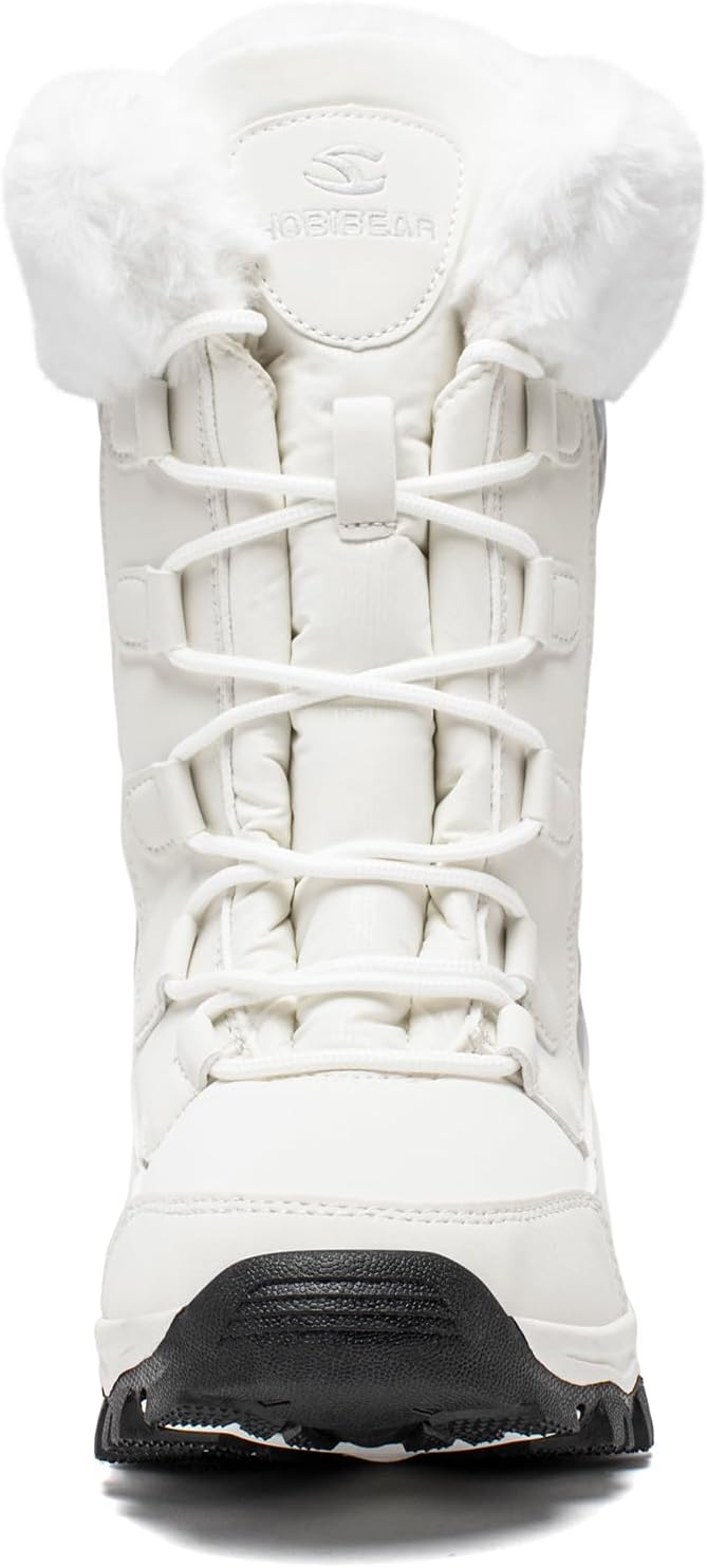 HOBIBEAR Women's Insulated Waterproof Winter Snow Boots, Cozy Fleece Lined Slip-On Warm Boots for Cold Weather & Deep Snow