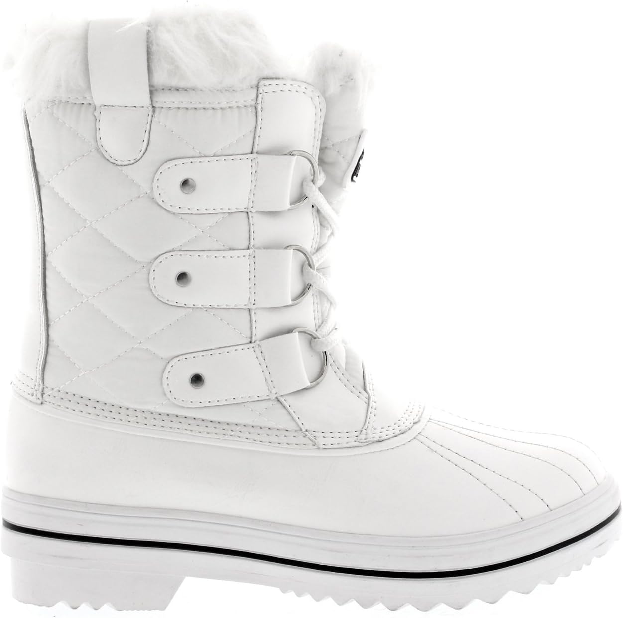 POLAR Women's Quilted Waterproof Winter Snow Boots – Cozy Short Rain & Cold Weather Footwear