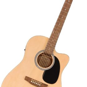 Fender FA-25CE Acoustic-Electric Guitar - Natural Beginner Bundle with Built-in Tuner