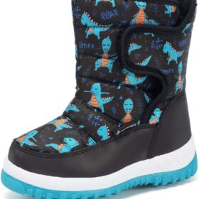 EQUICK Unisex Kids' Winter Snow Boots - Waterproof, Fleece-Lined Insulated Footwear for Toddlers & Big Kids