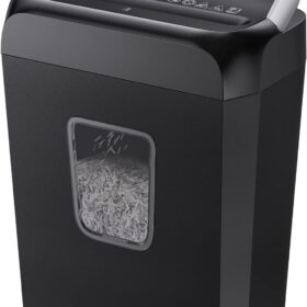 Bonsaii 6-Sheet Cross-Cut Paper Shredder with 3.4 Gallon Wastebasket | Credit Card & Staples Shredder for Home and Office (C237-B)