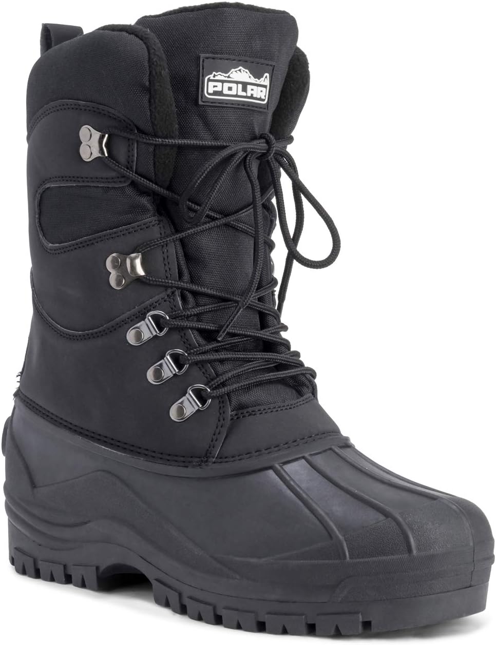 POLAR Men's Waterproof Thermal Snow Boots – Insulated Mucker Hiking Footwear with Safety Toe