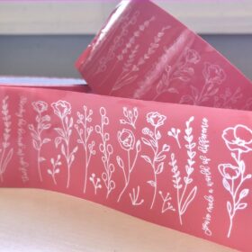 Mailed It Pink Floral Small Business Packing Tape - 2 Inch x 55 Yard Heavy Duty Shipping Tape - 'Thank You' Design for eCommerce Packaging