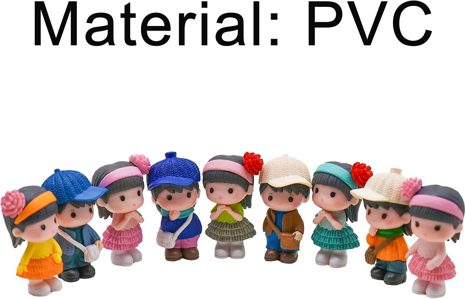 8Pcs Miniature Resin Boy & Girl Figurines – Cute Cake Toppers, Fairy Garden Decor & DIY Dollhouse People