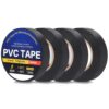 Professional Grade Electrical Tape - 4 Pack Waterproof Black Insulating Tape, 0.7 Inch x 72ft, Weatherproof & High Temperature Resistant for Wiring, Home, and Outdoor Use