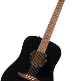 Fender California Debut Redonda Acoustic Guitar - Beginner Friendly Spruce Top with Slim C-Shape Neck & 2-Year Warranty (Black)