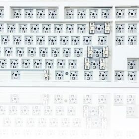 FKZ GMK104 Wireless Mechanical Keyboard Kit – 104-Key Custom Gasket Mount, Programmable Smart Screen, Knob Control, Hot Swappable RGB DIY Barebone (Triple Mode BT5.0/2.4G/Wired)