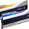 G.SKILL Trident Z5 RGB DDR5 32GB (2x16GB) 6000MHz PC Memory - CL36 Dual Channel Desktop RAM (Intel XMP 3.0 & AMD EXPO) - Metallic Silver (F5-6000J3636F16GA2-TZ5RS)