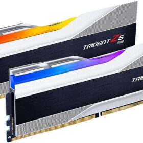 G.SKILL Trident Z5 RGB DDR5 32GB (2x16GB) 6000MHz PC Memory - CL36 Dual Channel Desktop RAM (Intel XMP 3.0 & AMD EXPO) - Metallic Silver (F5-6000J3636F16GA2-TZ5RS)