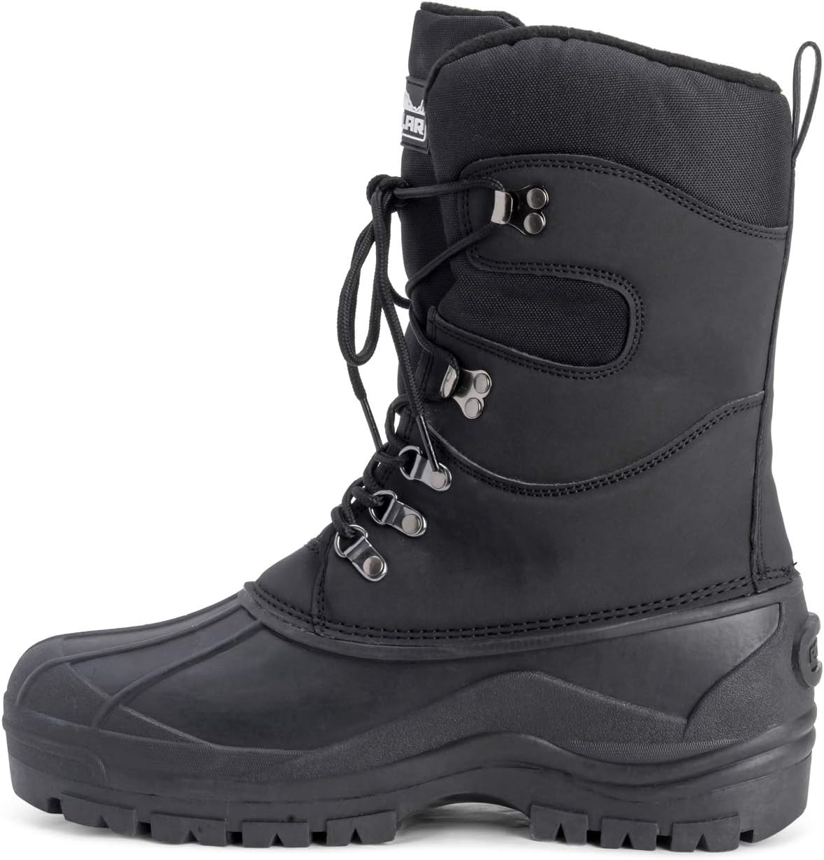 POLAR Men's Waterproof Thermal Snow Boots – Insulated Mucker Hiking Footwear with Safety Toe