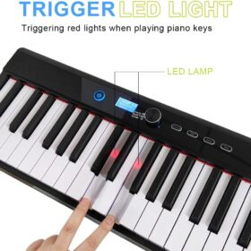 Coolmusic 88-Key Foldable Portable Digital Piano - Semi-Weighted Electric Keyboard Kit with Sustain Pedal, Power Supply, and MIDI Connectivity