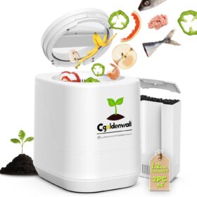 2025 Smart Electric Composter for Kitchen - 1.2 Gallon Odorless Food Waste Recycler, Auto-Clean Countertop Fertilizer Maker with 3D Grinding & Carbon Filters for Indoor & Outdoor Home Gardening