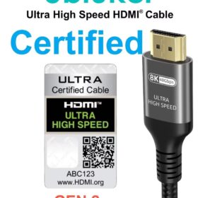 Ultra High Speed HDMI 2.1 Cable, 10ft 48Gbps Bandwidth – Certified 8K@60Hz & 4K@240Hz for PS5, Xbox Series X, & Home Theater