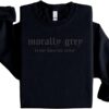 Morally Grey Is My Favorite Color Embroidered Pullover Sweatshirt for Book Lovers | Dark Romance Merch & Booktok Gifts for Her