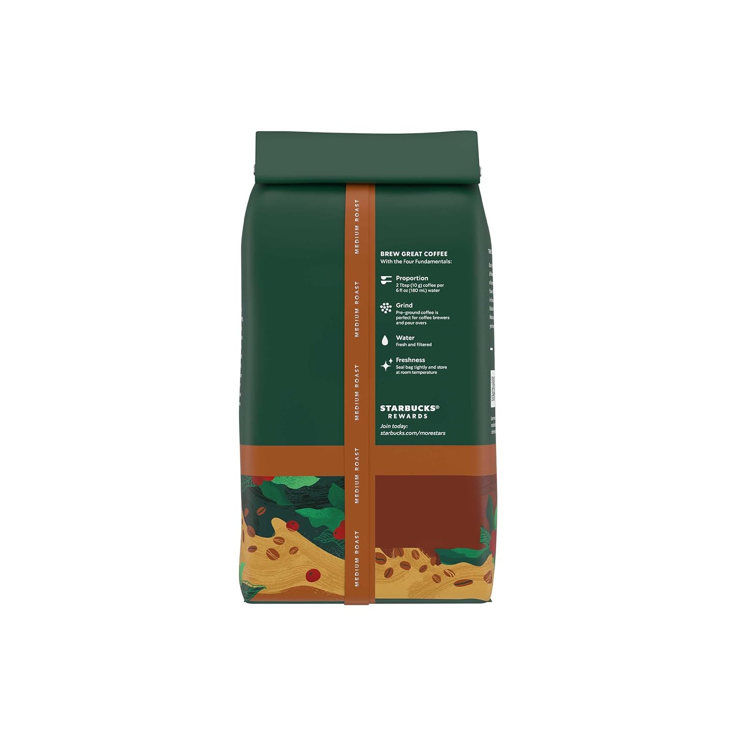 Starbucks House Blend Ground Coffee — 18 oz Bag of Medium Roast, 100% Arabica Beans with Toffee & Cocoa Notes