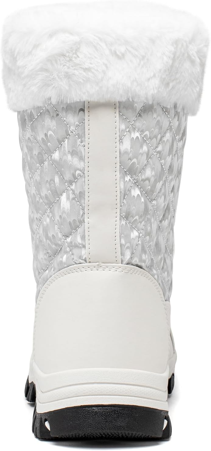 HOBIBEAR Women's Insulated Waterproof Winter Snow Boots, Cozy Fleece Lined Slip-On Warm Boots for Cold Weather & Deep Snow