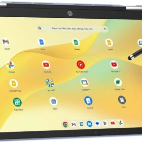 HP 14b 2-in-1 Chromebook (Renewed) - 14" HD Touch, Intel 4-Core, 4GB RAM, 64GB eMMC, Blue