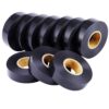 Lichamp 10-Pack Black Electrical Tape - 3/4 Inch x 66 Ft, UL/CSA Listed Industrial Grade Vinyl Insulation for Wiring, Auto, and Home Repairs