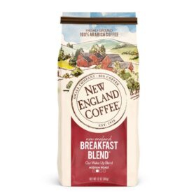 New England Coffee Breakfast Blend, 100% Arabica Medium Roast Ground Coffee, 12 Ounce Bag