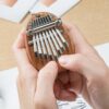 Portable 8-Key Mini Wood Kalimba Thumb Piano - Handheld Mbira Marimba with Protective Box & Tuning Hammer, Ideal Musical Gift for Beginners & Kids