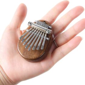 LPAILON 8-Key Mini Kalimba Thumb Piano - Portable Solid Wood Marimba Pendant Musical Instrument Gift