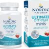 Nordic Naturals Ultimate Omega Minis - High-Potency Fish Oil - 1120mg Omega-3 (EPA & DHA) - Strawberry Flavor - Heart, Brain & Joint Support - 60 Soft Gels