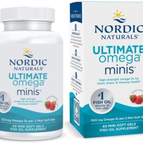 Nordic Naturals Ultimate Omega Minis - High-Potency Fish Oil - 1120mg Omega-3 (EPA & DHA) - Strawberry Flavor - Heart, Brain & Joint Support - 60 Soft Gels