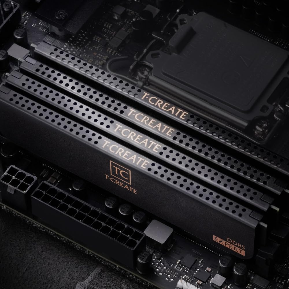 TEAMGROUP T-Create Expert 32GB (2x16GB) DDR5 6000MHz PC5-48000 CL30 Desktop RAM, Intel XMP 3.0 & AMD EXPO, Overclocking White Memory Module (CTCWD532G6000HC30DC01)