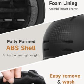 Findway Pro Certified Bike Helmet for Adults – Lightweight, Ventilated ABS & EPS Protective Cycling Helmet with Adjustable Dial for Road, Commuter, and Skateboard Use