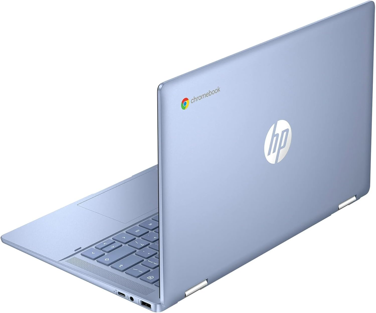 HP 14b 2-in-1 Chromebook (Renewed) - 14" HD Touch, Intel 4-Core, 4GB RAM, 64GB eMMC, Blue