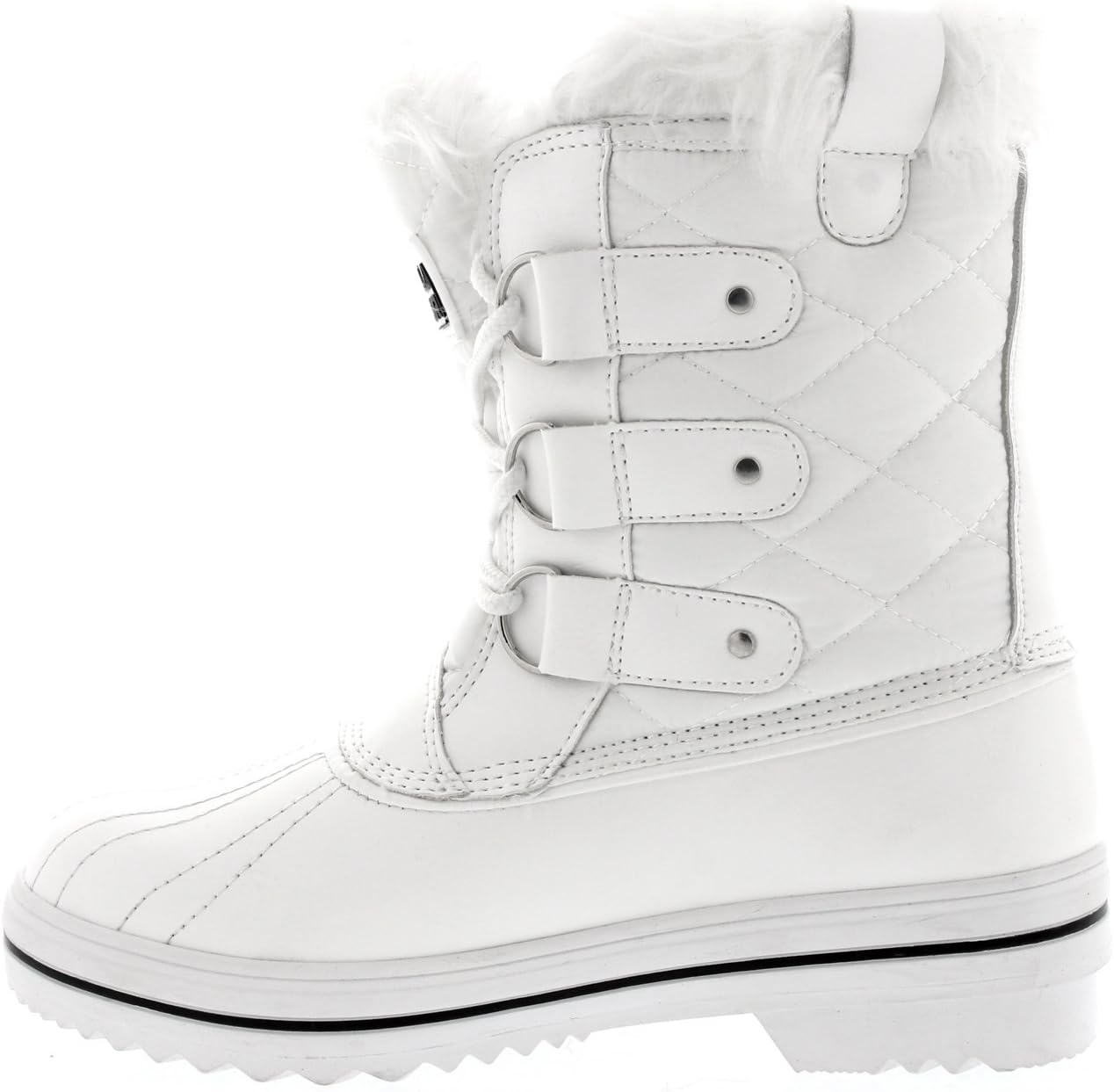 POLAR Women's Quilted Waterproof Winter Snow Boots – Cozy Short Rain & Cold Weather Footwear