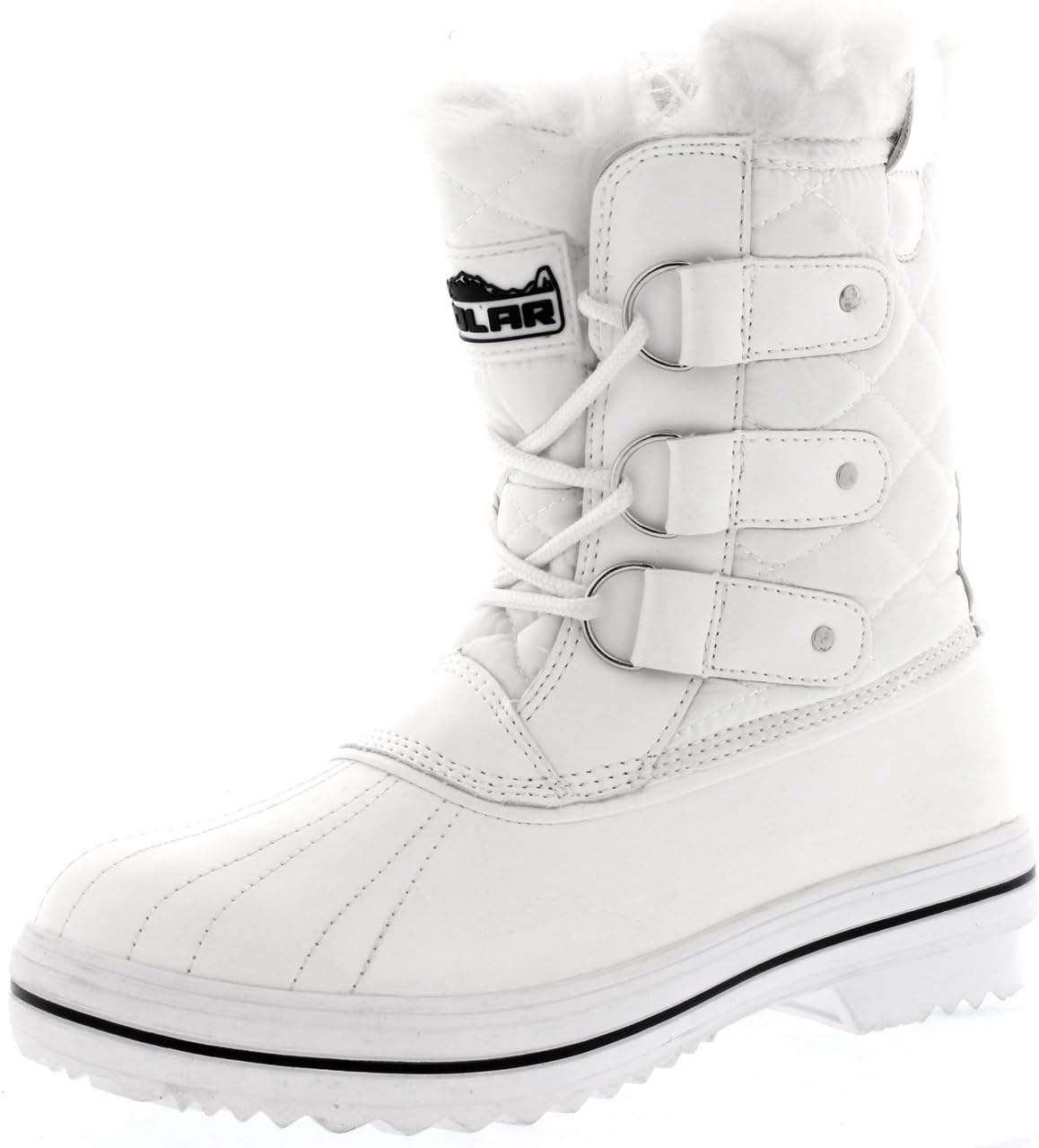 POLAR Women's Quilted Waterproof Winter Snow Boots – Cozy Short Rain & Cold Weather Footwear