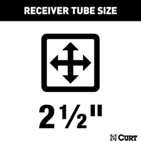 CURT 15800 Commercial Duty Class 5 Trailer Hitch - 2-1/2 inch Receiver for Heavy Duty Chevy Silverado, GMC Sierra & Dodge Ram