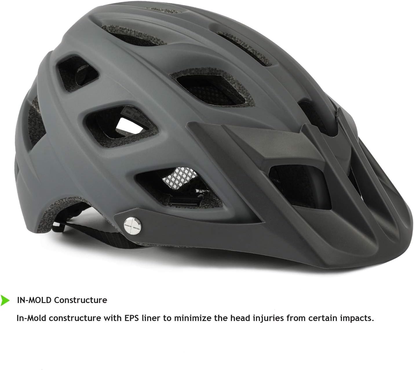 Exclusky Lightweight Mountain Bike Helmet for Adults – Adjustable MTB Cycling Safety Gear with Removable Visor for Men & Women