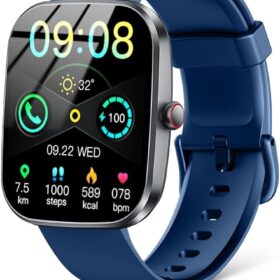 Smart Watch with Bluetooth Calling, 1.91" HD Screen Fitness Tracker for Android & iOS - 110+ Sports Modes, Heart Rate, Sleep Monitor, IP68 Waterproof