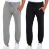 Andrew Scott Men's Fleece Joggers Pants – Multi-Pack Loose-Fit Sweatpants for Athletic Training & Lounging