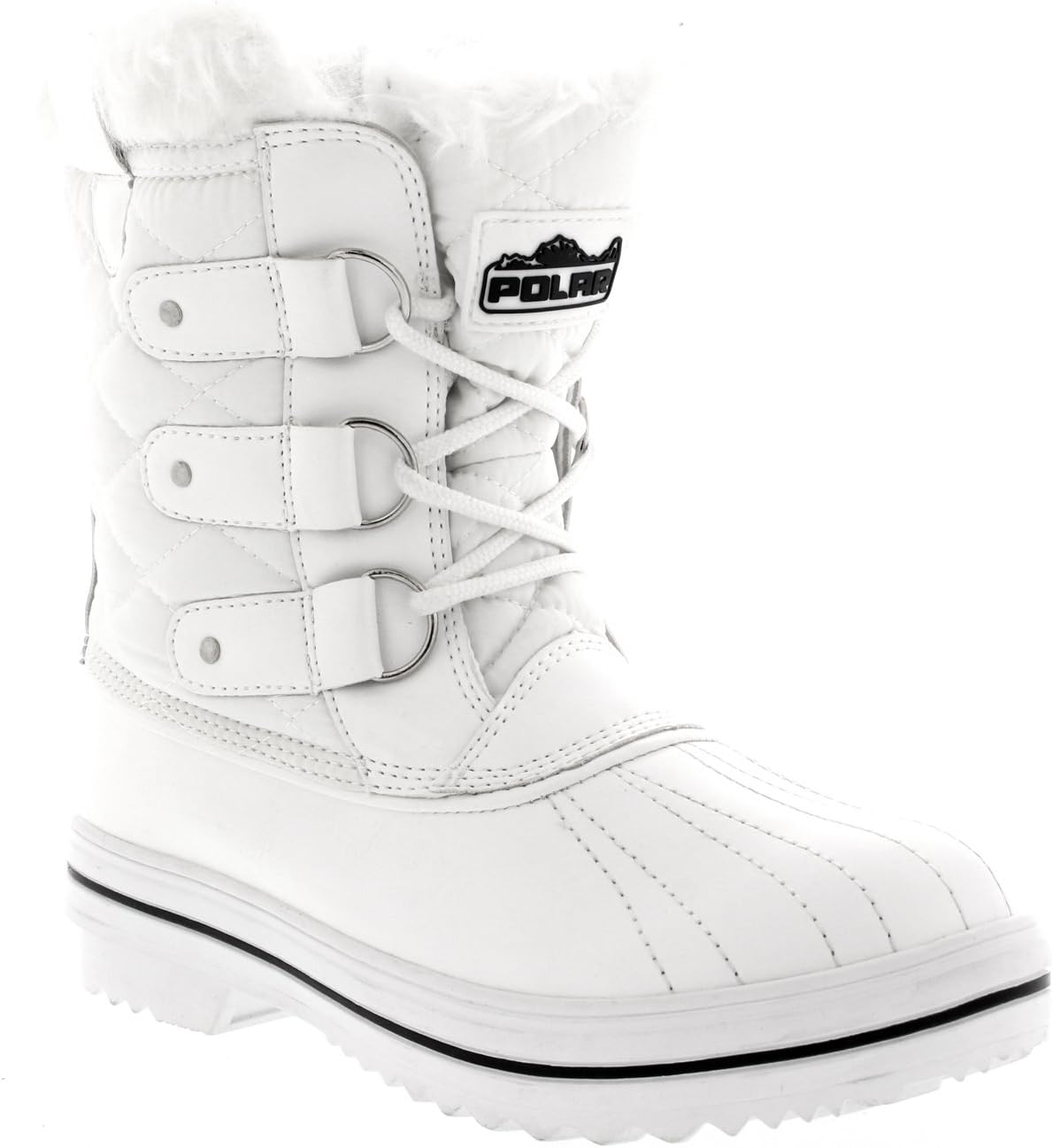 POLAR Women's Quilted Waterproof Winter Snow Boots – Cozy Short Rain & Cold Weather Footwear