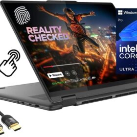 Lenovo Yoga 7i 2-in-1 16” Touchscreen Laptop, Intel Core Ultra 7 155U, 16GB DDR5 RAM, 2TB PCIe SSD, Windows 11 Pro, Fingerprint Reader, Backlit Keyboard, Storm Grey