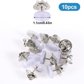 No-Sew Shirt Buttons – 10 Sets of 11mm Detachable 4-Hole Resin Pins for Cardigans, Sweaters, and DIY Crafts (White)