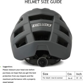 Exclusky Lightweight Mountain Bike Helmet for Adults – Adjustable MTB Cycling Safety Gear with Removable Visor for Men & Women