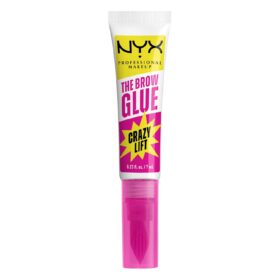 NYX Professional Makeup The Brow Glue Crazy Lift – 16HR Strong Hold Clear Eyebrow Gel with Built-In Styling Comb