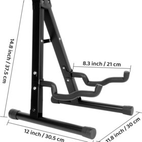A-Frame Folding Guitar Stand – Universal Adjustable Floor Rack for Acoustic, Electric & Bass Guitars