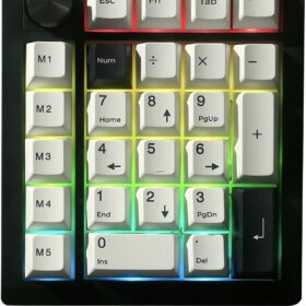 GMK26 Wireless Mechanical Numpad – Programmable Macro Keypad with Volume Knob, Hot Swappable Gasket Mount & Triple Mode Connectivity (Black)